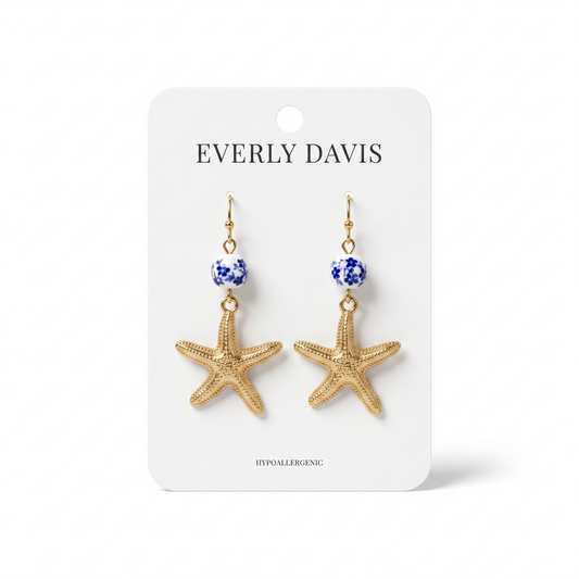 Starfish & Ball Earrings