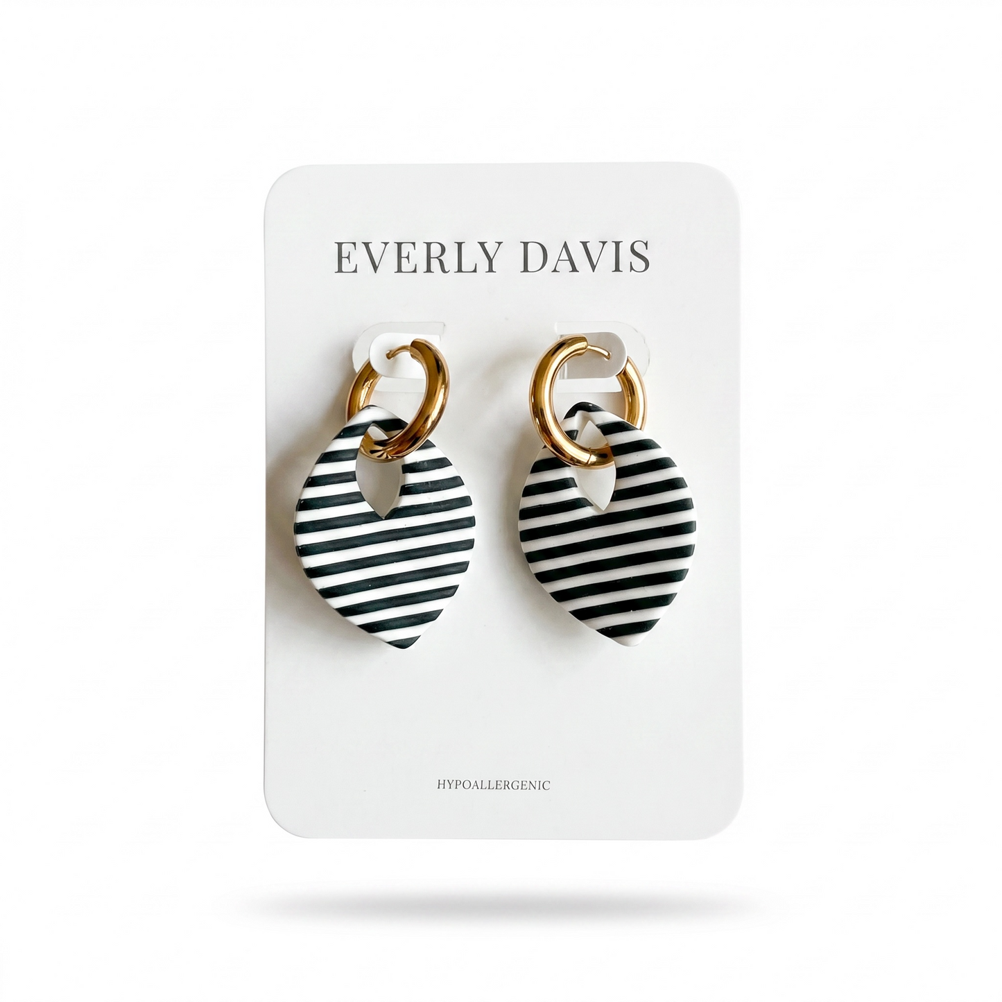 Jessica Striped Hoop Earrings
