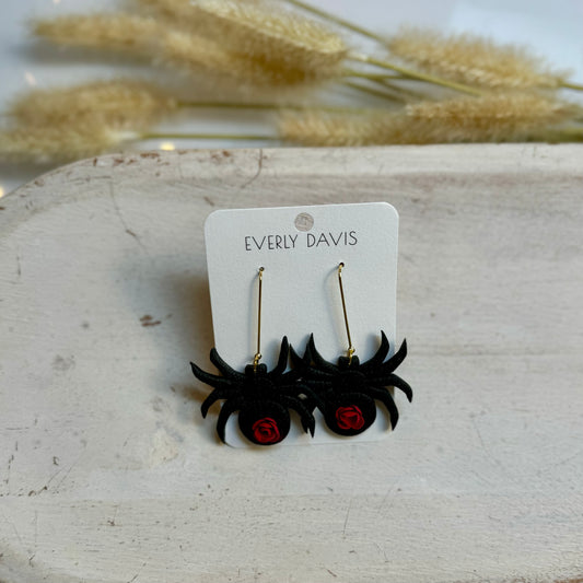 Black Widow Clay Earrings