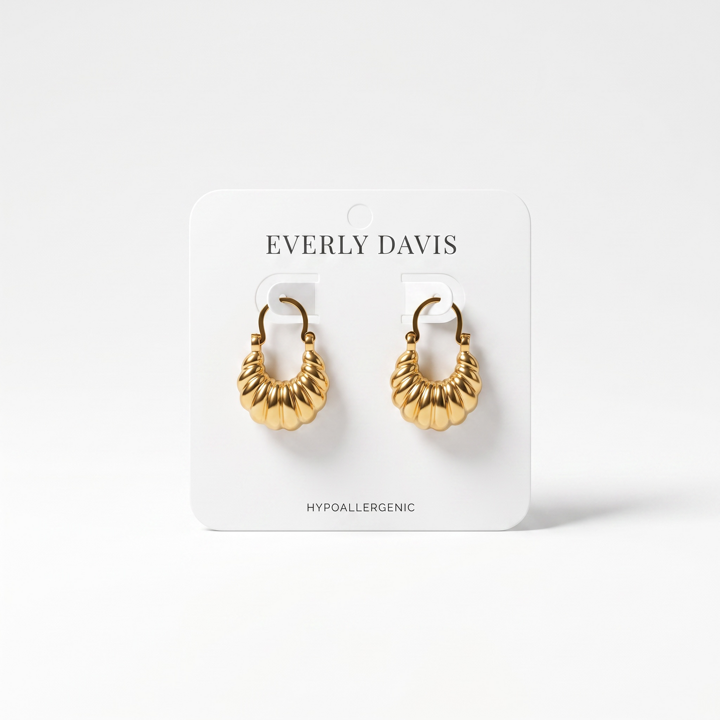 Shell Textured Hoops