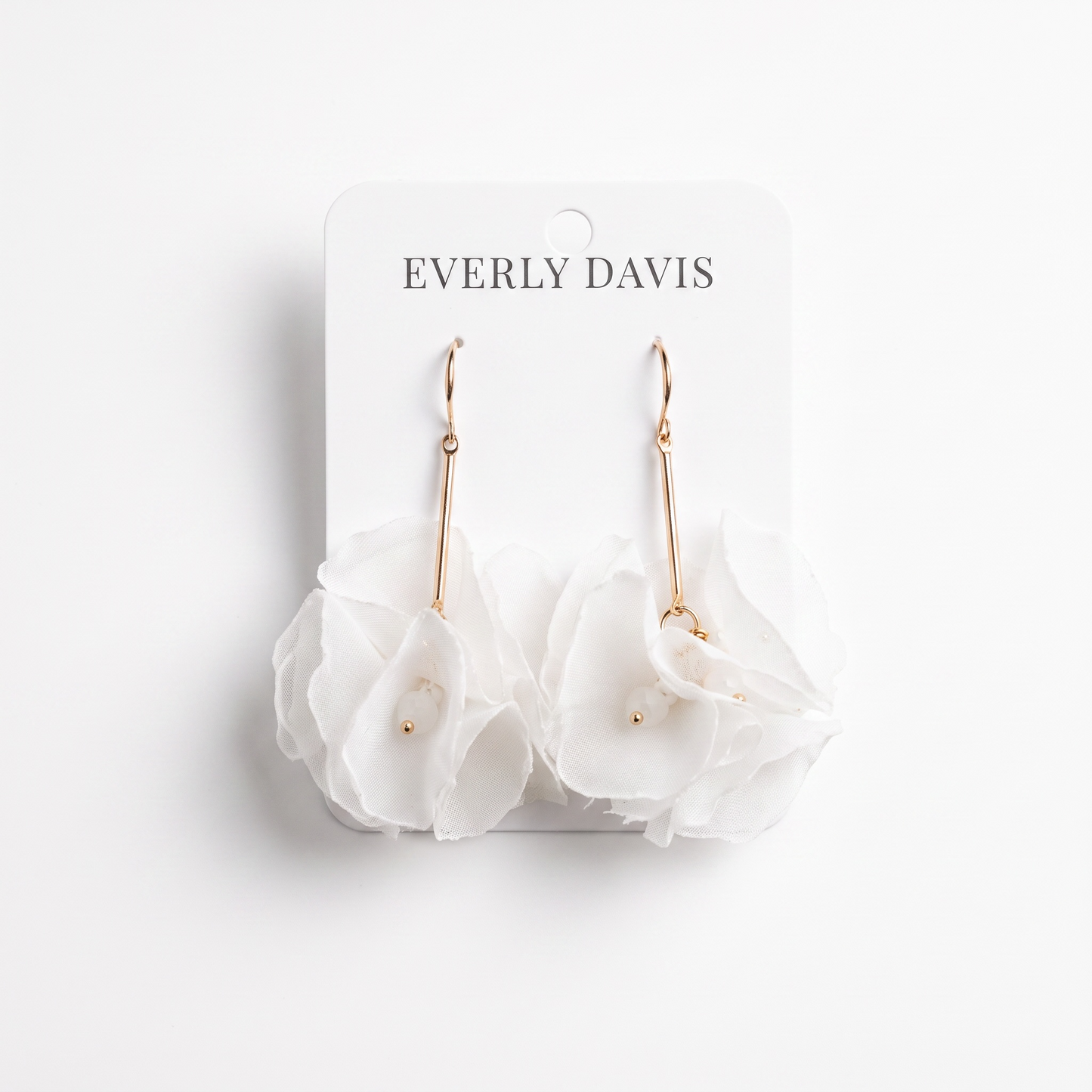 Chiffon flower earrings
