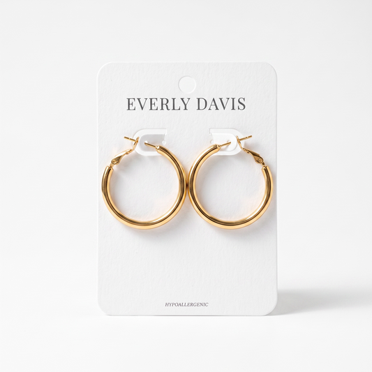 Shiny Gold Hoops