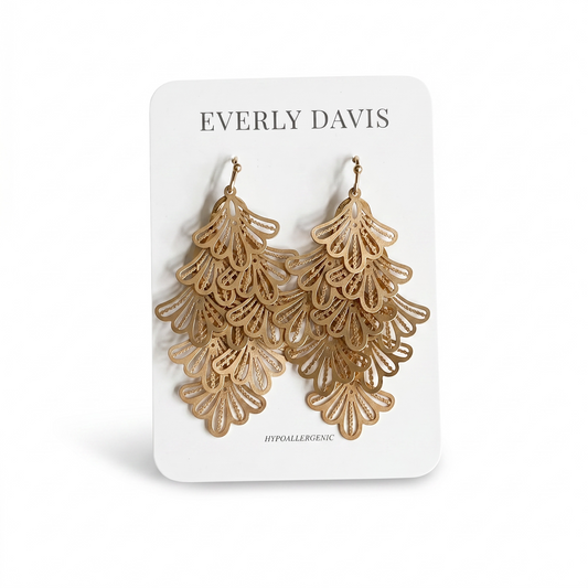 Tiered Filigree Drop Earrings