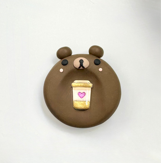 Coffee Bear Worry Stone