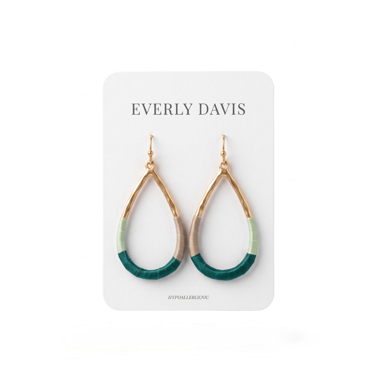 Tri-Tone Teardrop Earrings