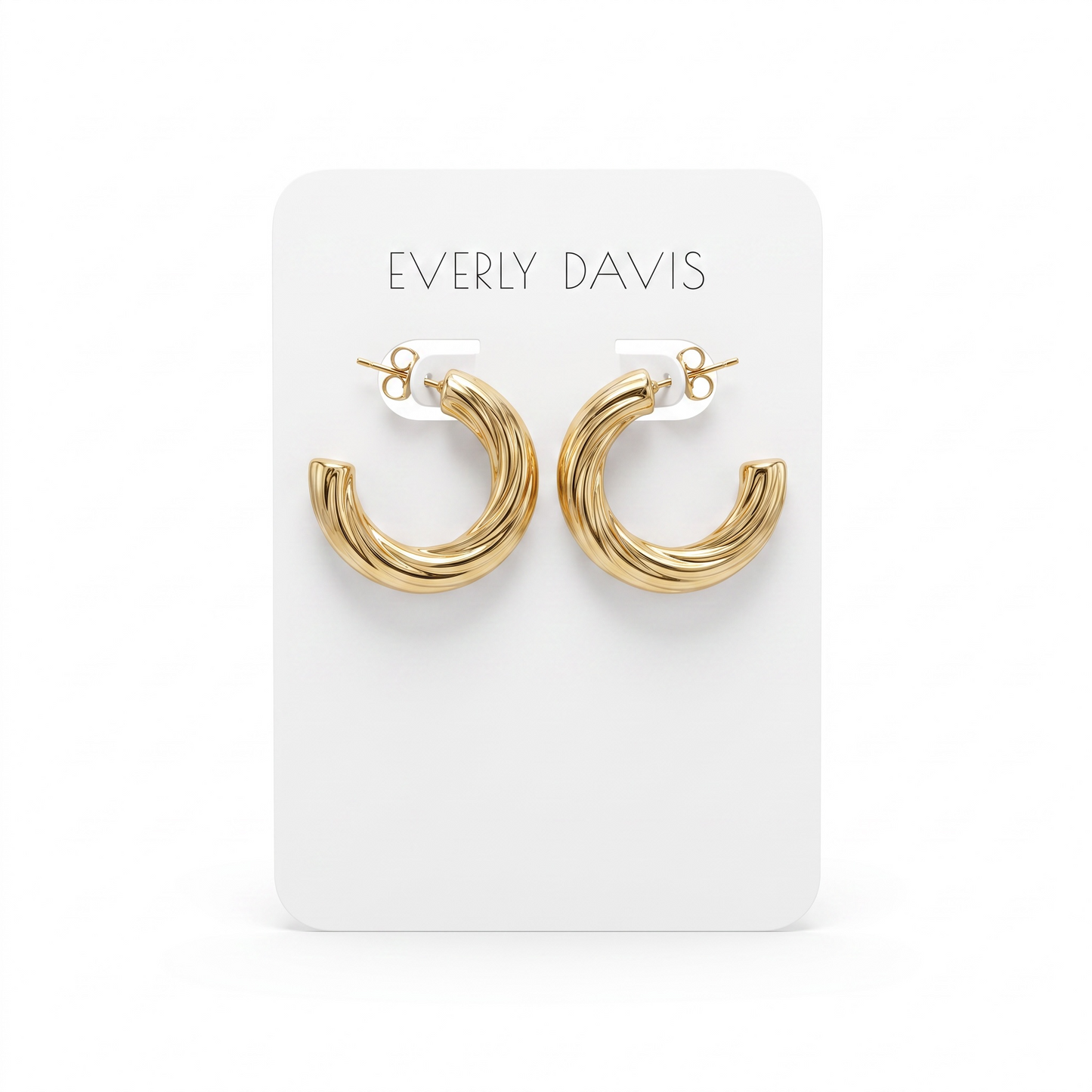 Small Twist Gold Hoops
