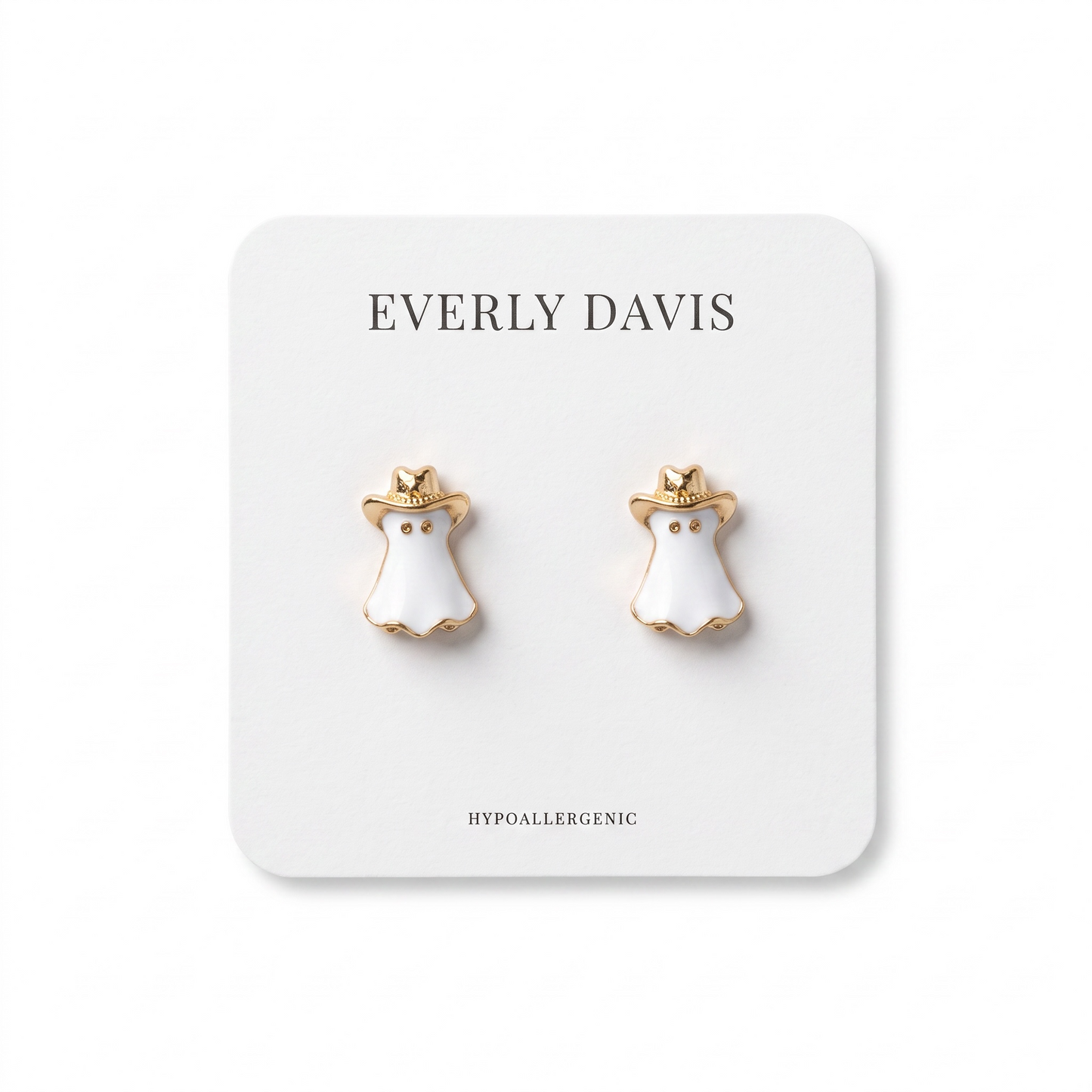 Cowboy Ghost Stud Earrings