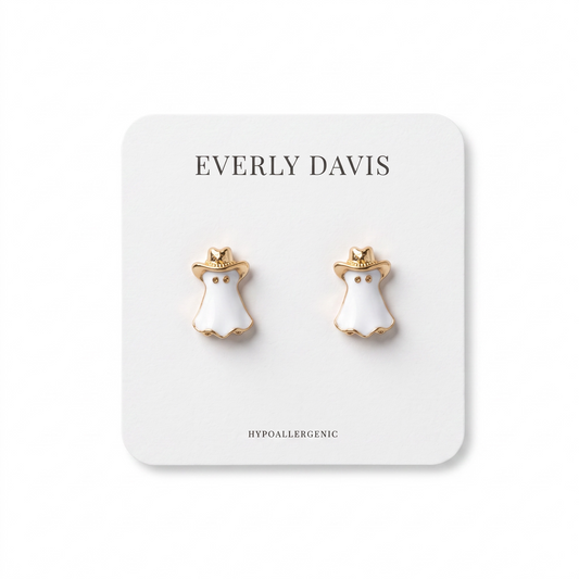 Cowboy Ghost Stud Earrings
