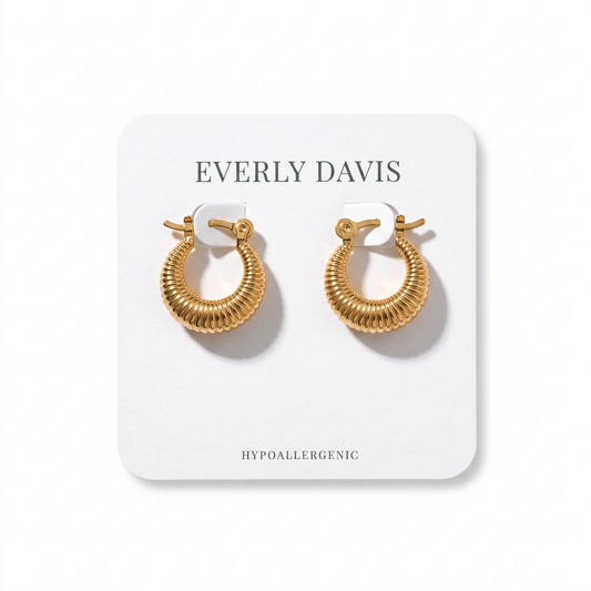 Coil Textured Hoops