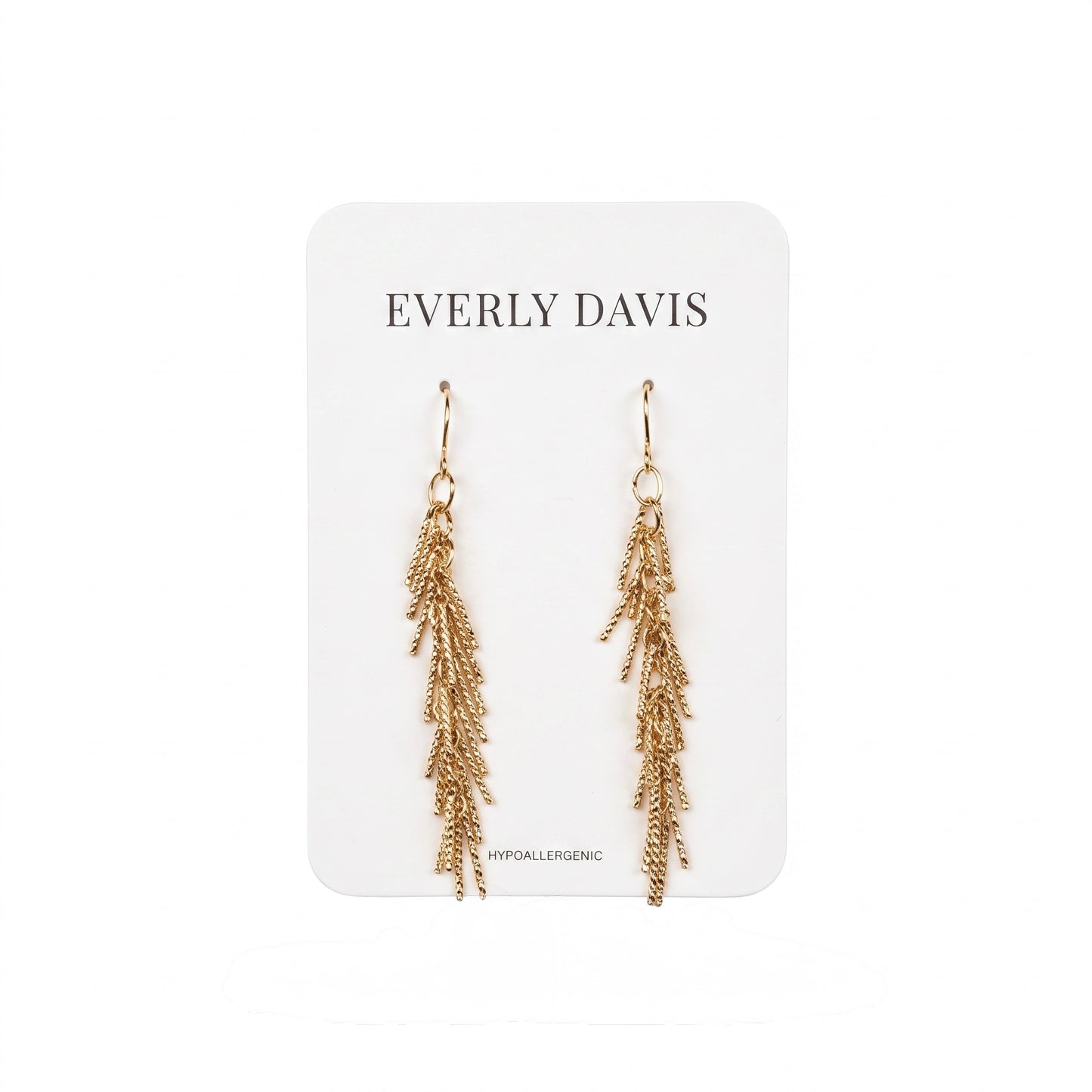Bar Fringe Metal Earrings