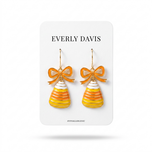 Candy Corn Bow Earrings