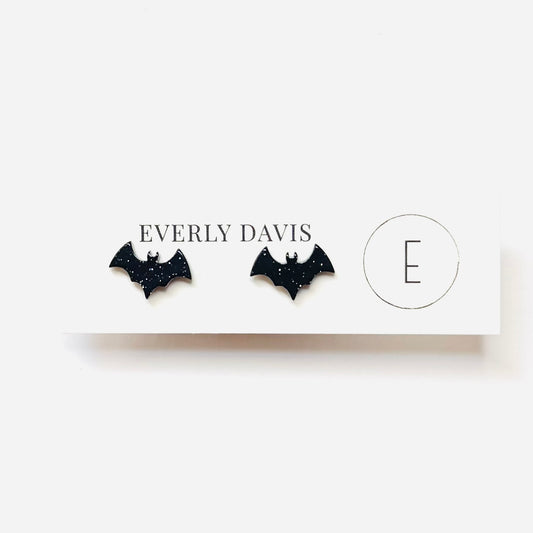 Glitter Bat Studs