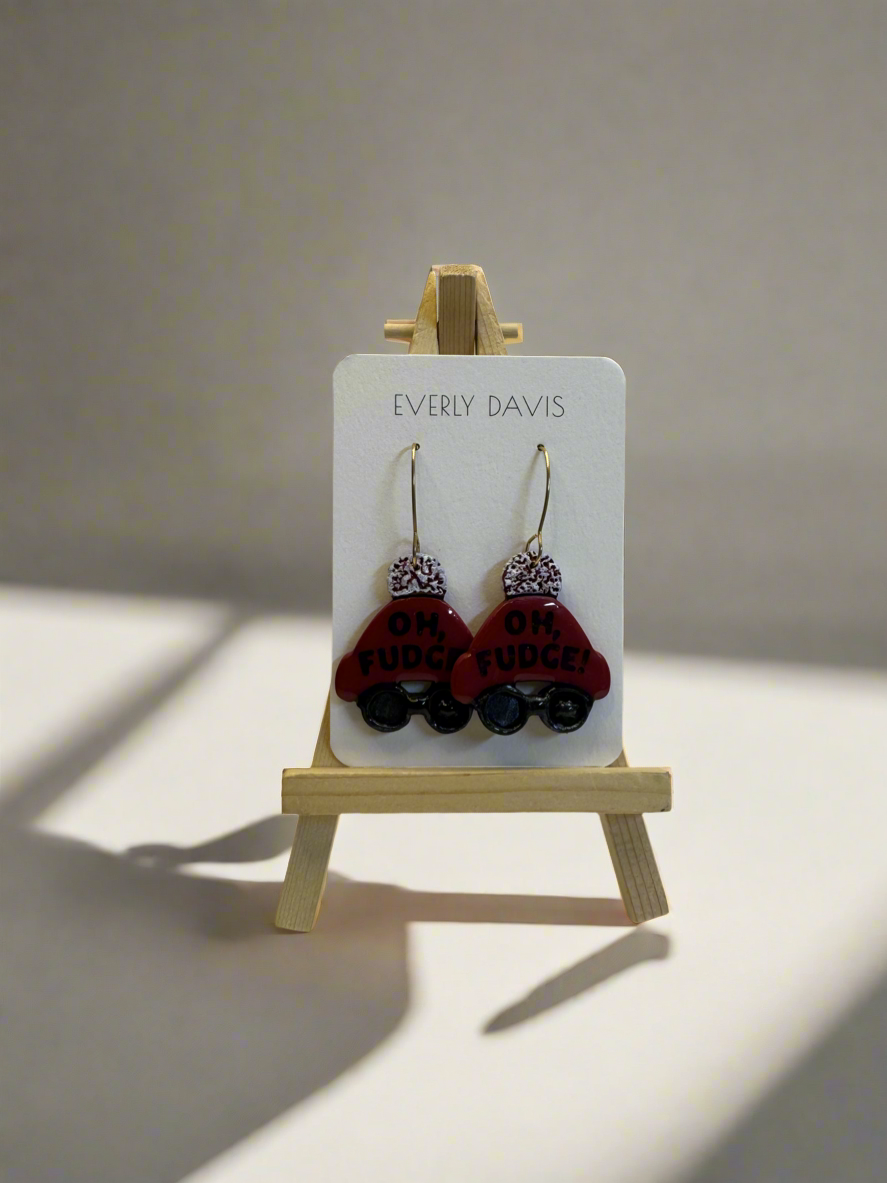 Oh, Fudge Christmas Earrings