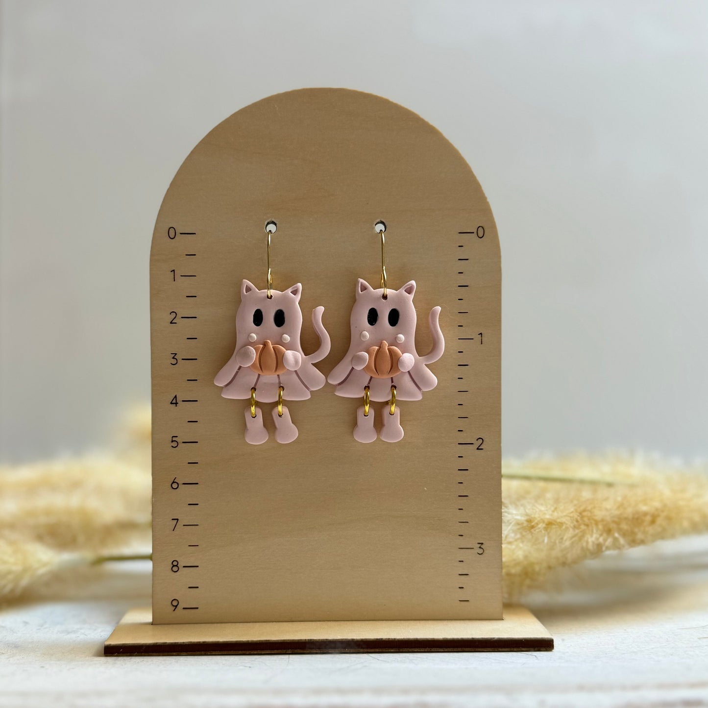 Ballet Kitty Clay Earrings