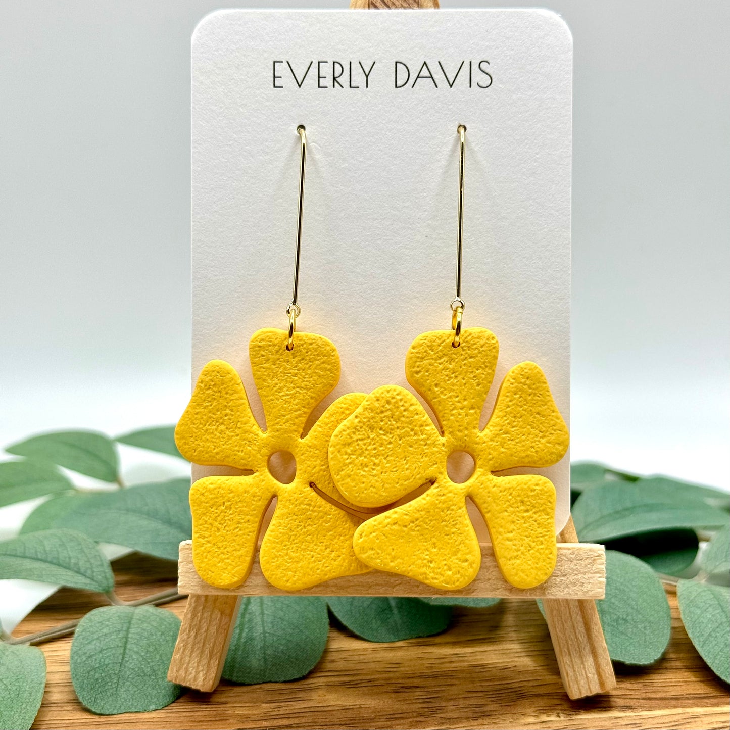 Yellow Flower Earrings