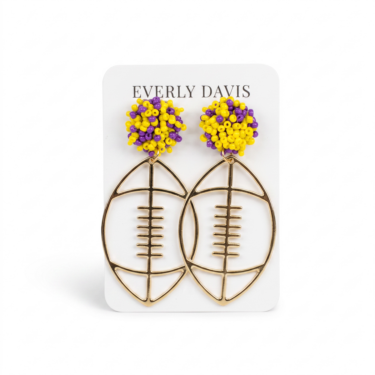 Football Open Dangle Earrings