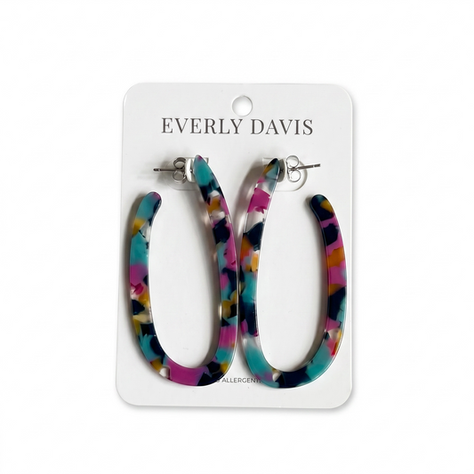 Davis Oval Hoop Earrings