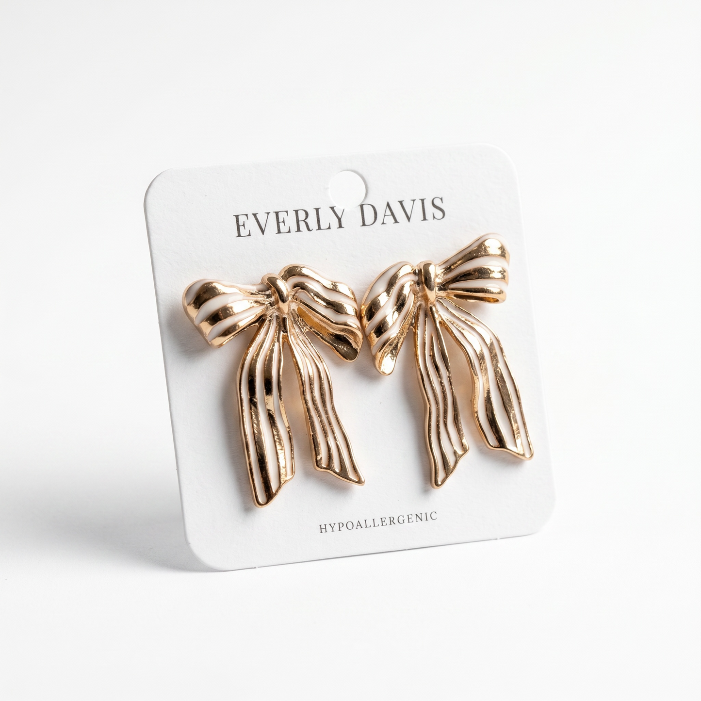 Striped Ribbon Earrings