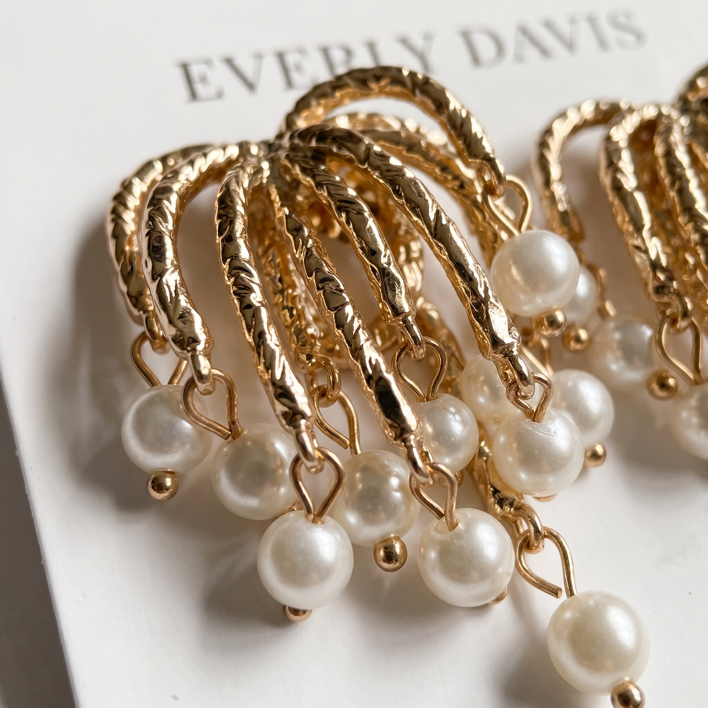 Fringe End Pearl Earrings