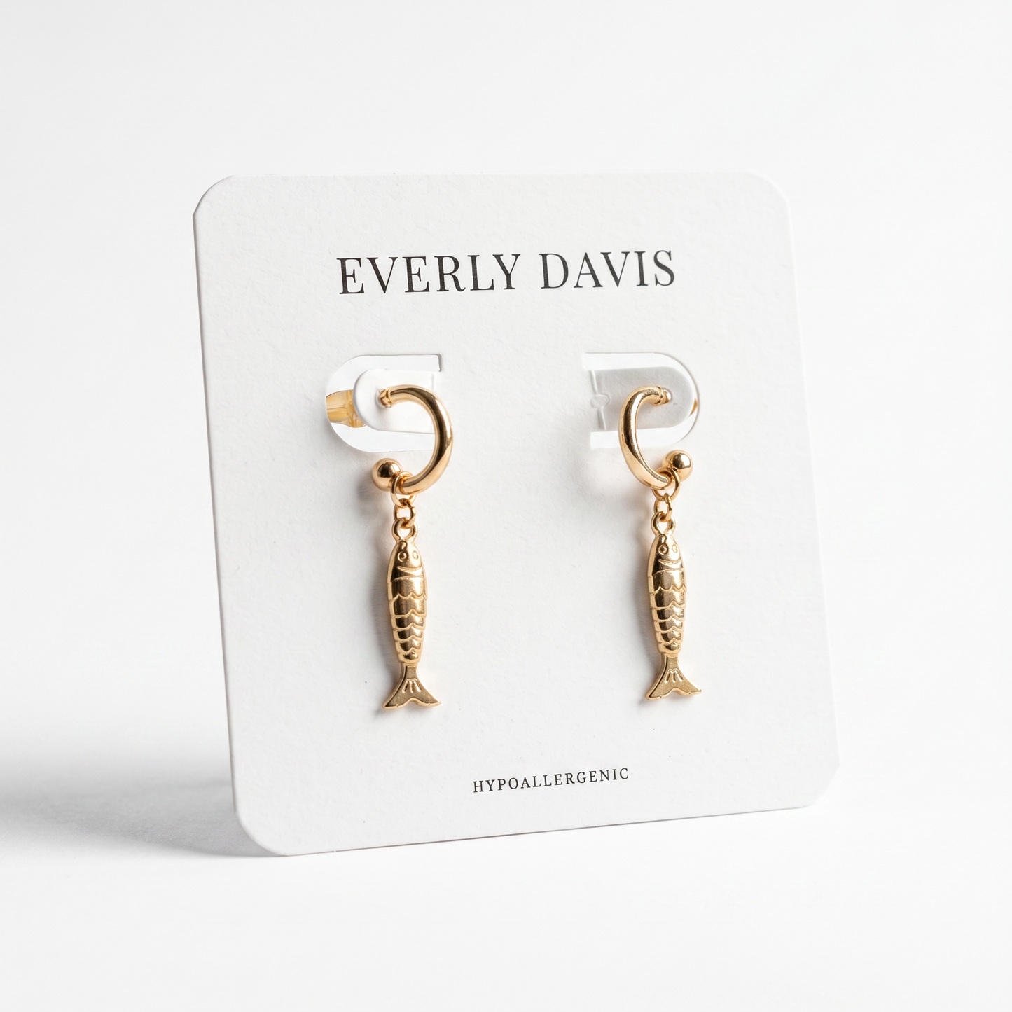 Textured Fish Dangle Earrings