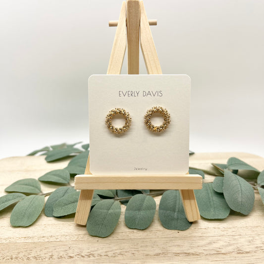 Gold Circle Earrings