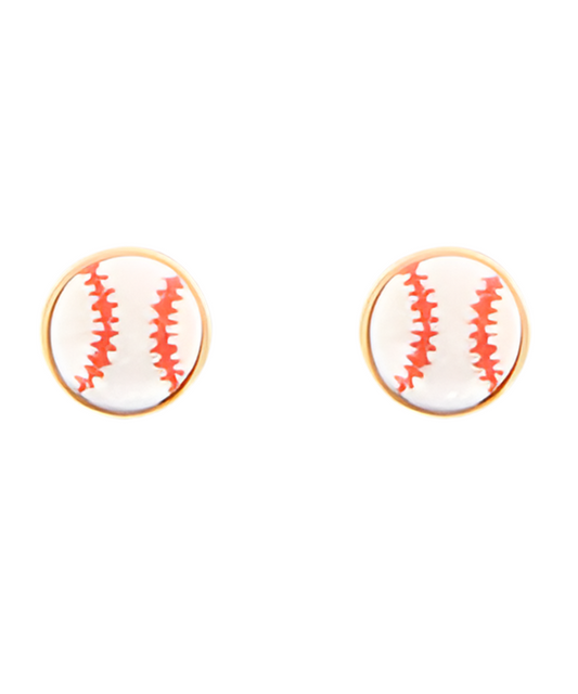 Baseball Druzy Studs