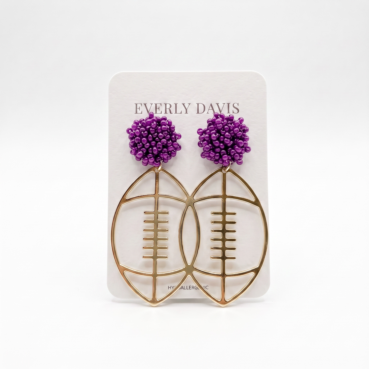 Football Open Dangle Earrings