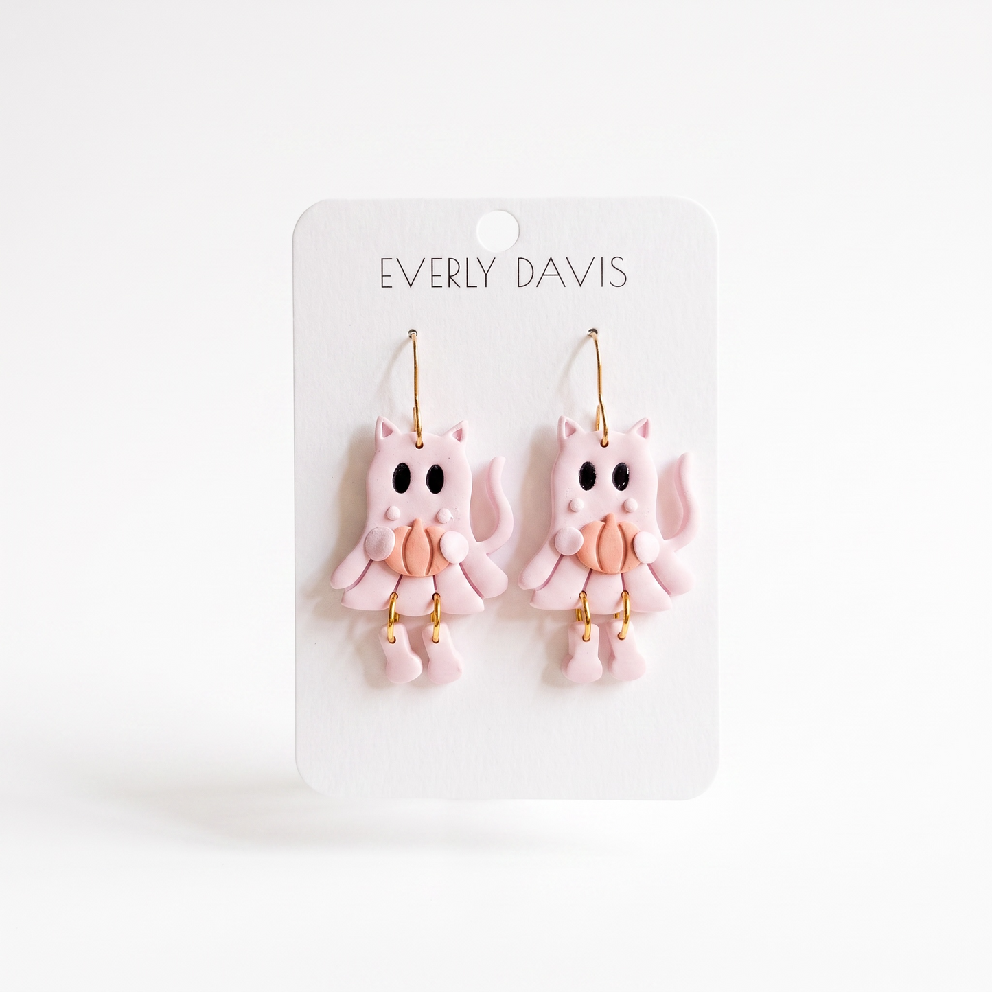 Ballet Kitty Clay Earrings