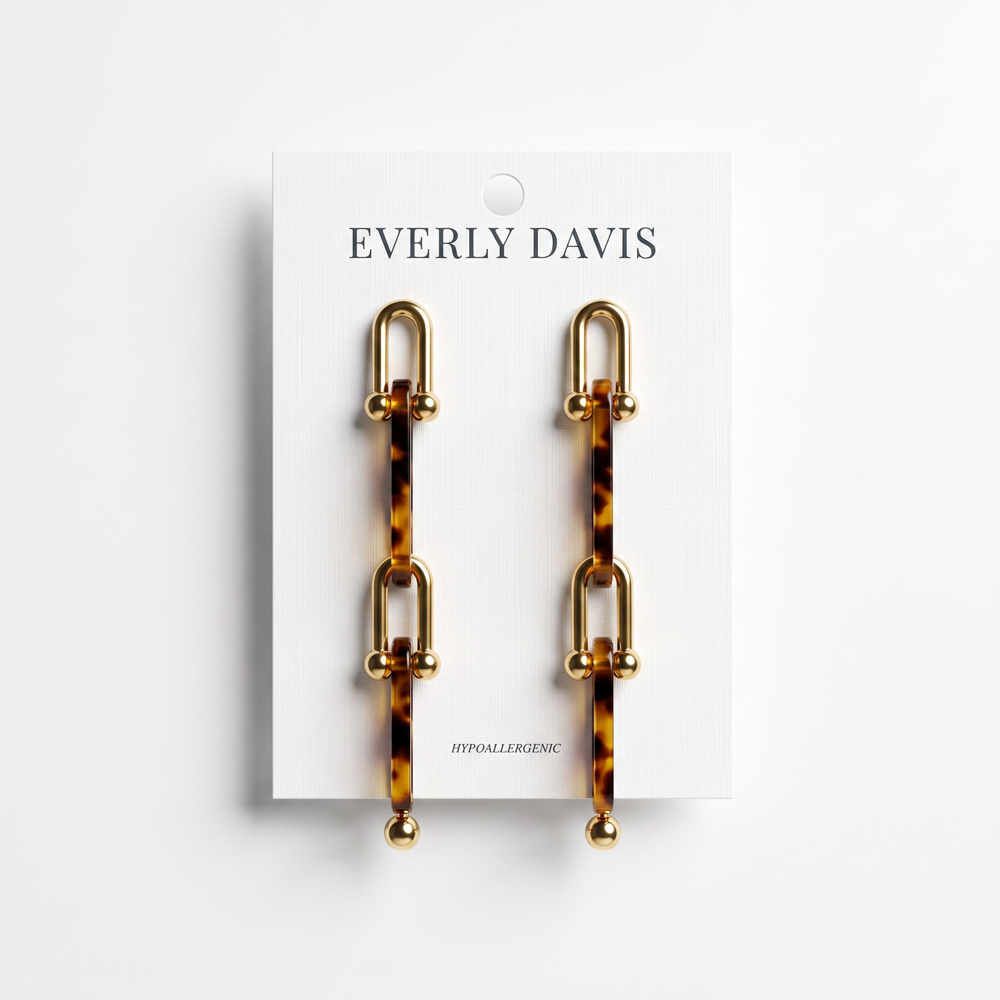 U Chain Drop Earrings