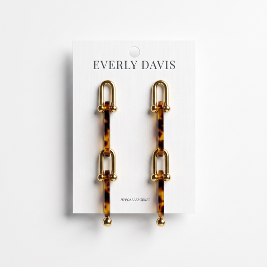 U Chain Drop Earrings