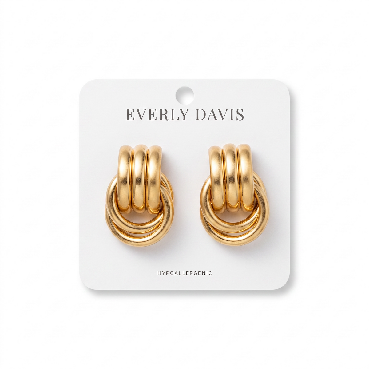 Door Knocker w/Multi Line Earrings
