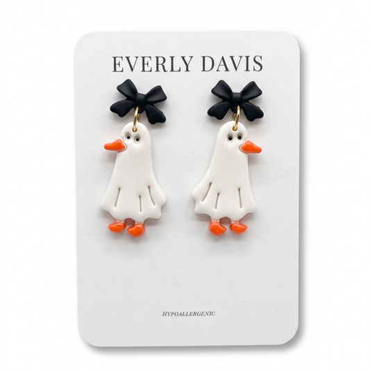 Ghost Duck Earrings