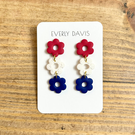 Red + White + Blue Flowers