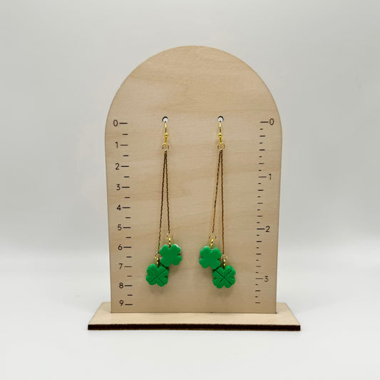 Clover Macron Clay Earrings