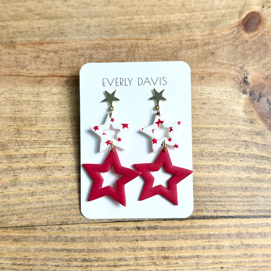 Red + White Stars