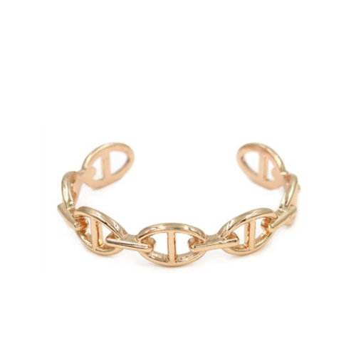 Gold Metal Chain Bracelet Cuff