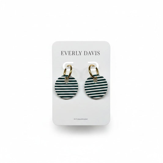 Jessica Striped Hoop Earrings