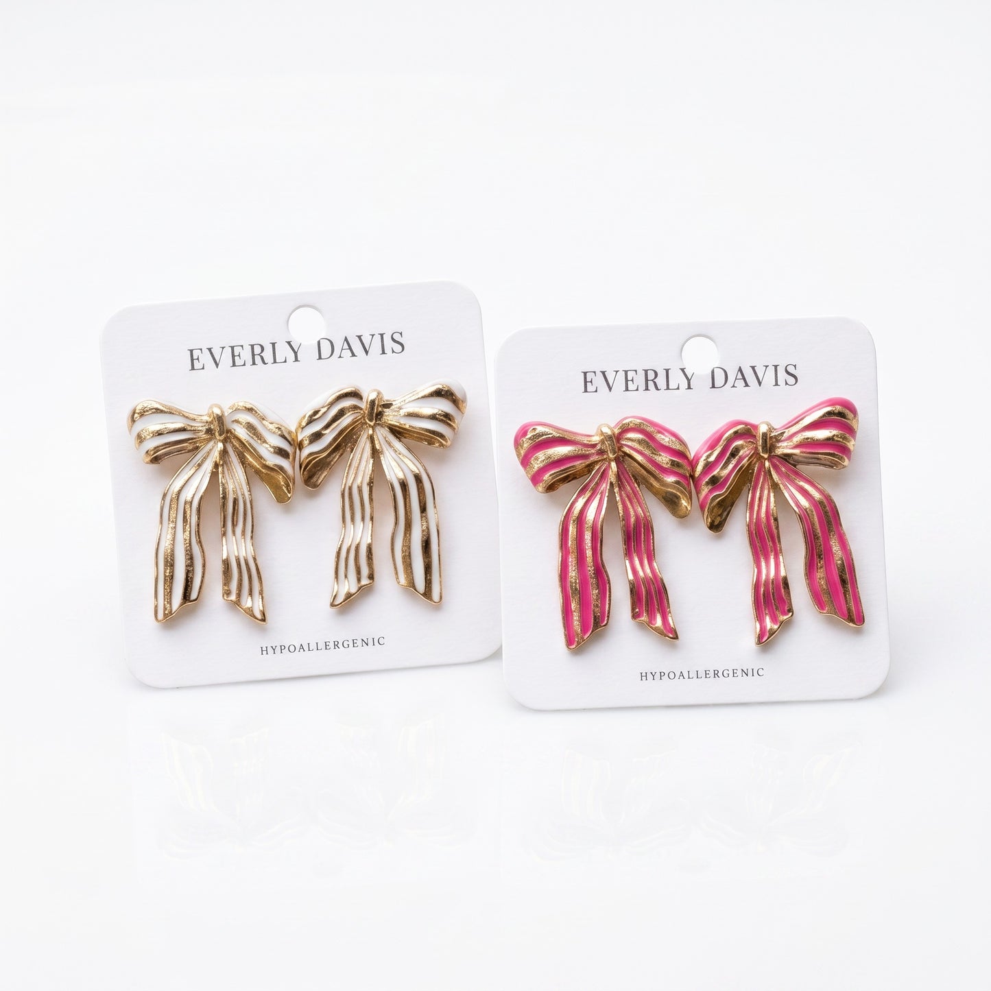 Striped Ribbon Earrings
