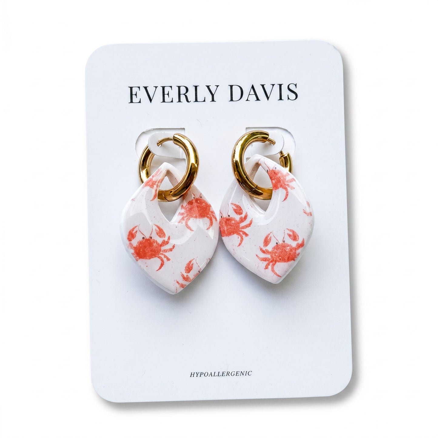 Glossy Crab Earrings