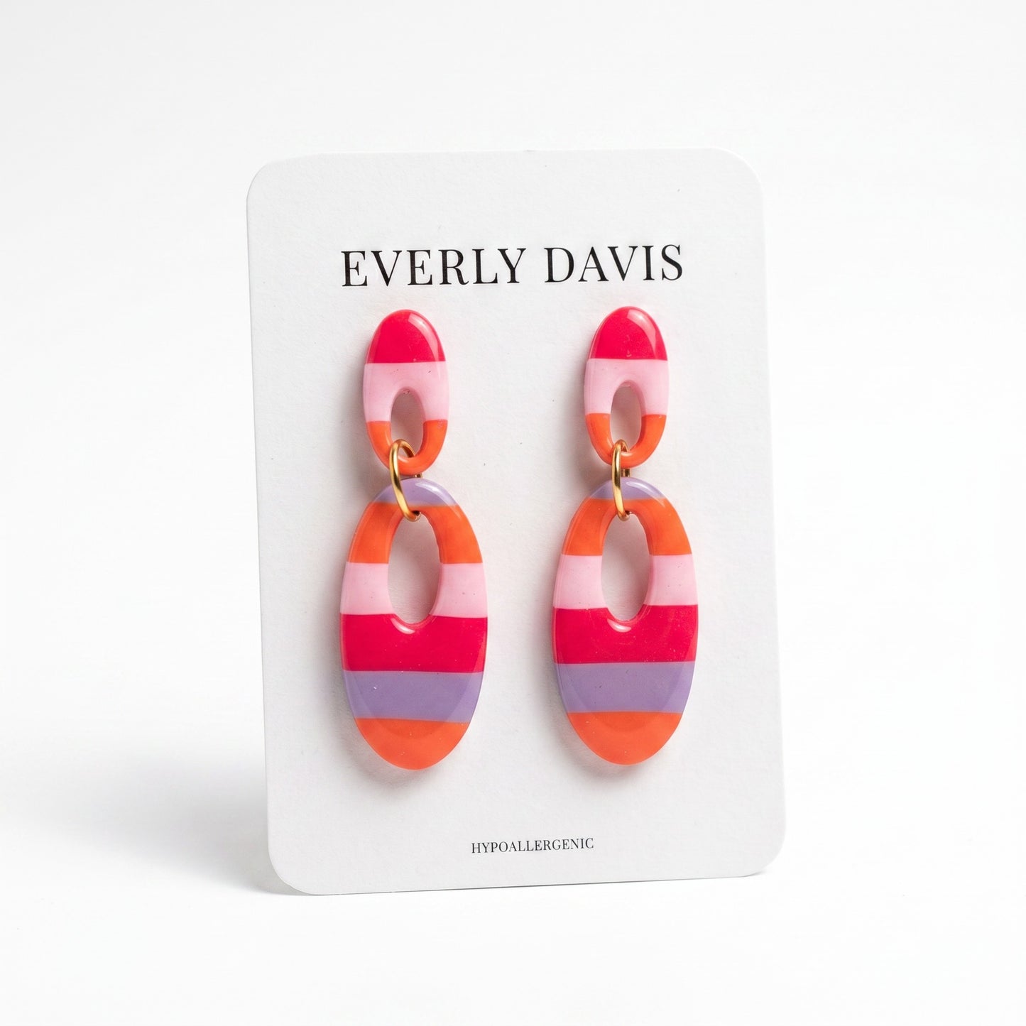 Mandy Oval Hoop Drop Earrings