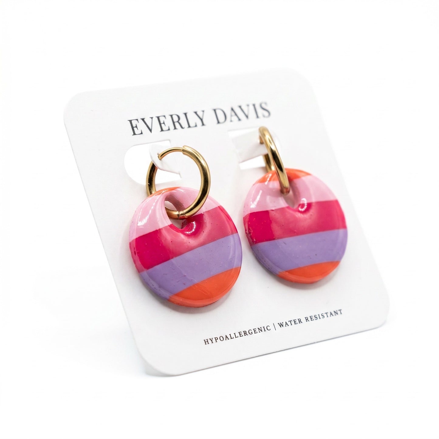 Mandy Oval Hoop Drop Earrings
