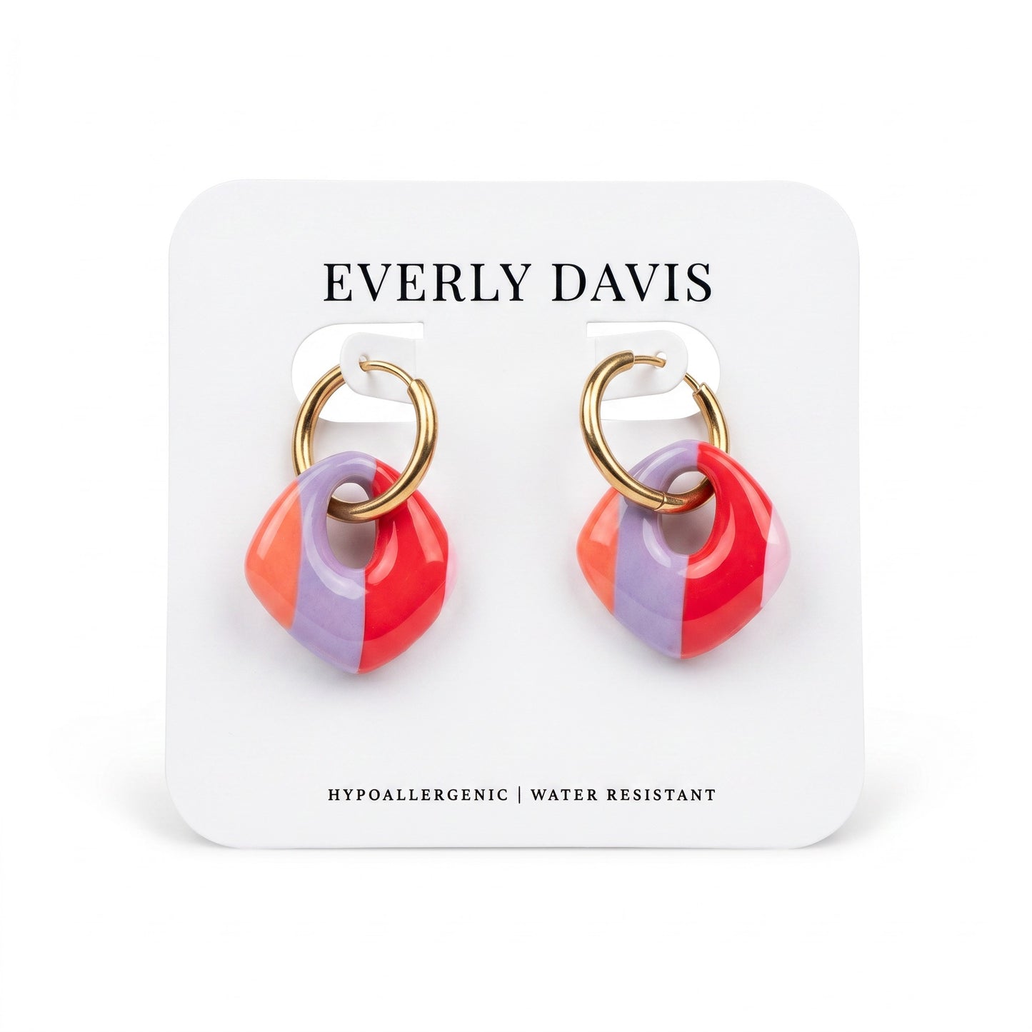 Mandy Oval Hoop Drop Earrings
