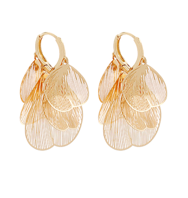 Metal Petal Earrings