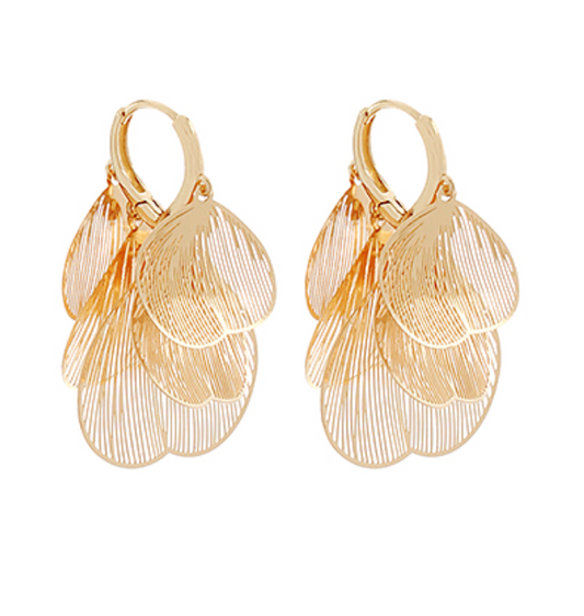 Metal Petal Earrings