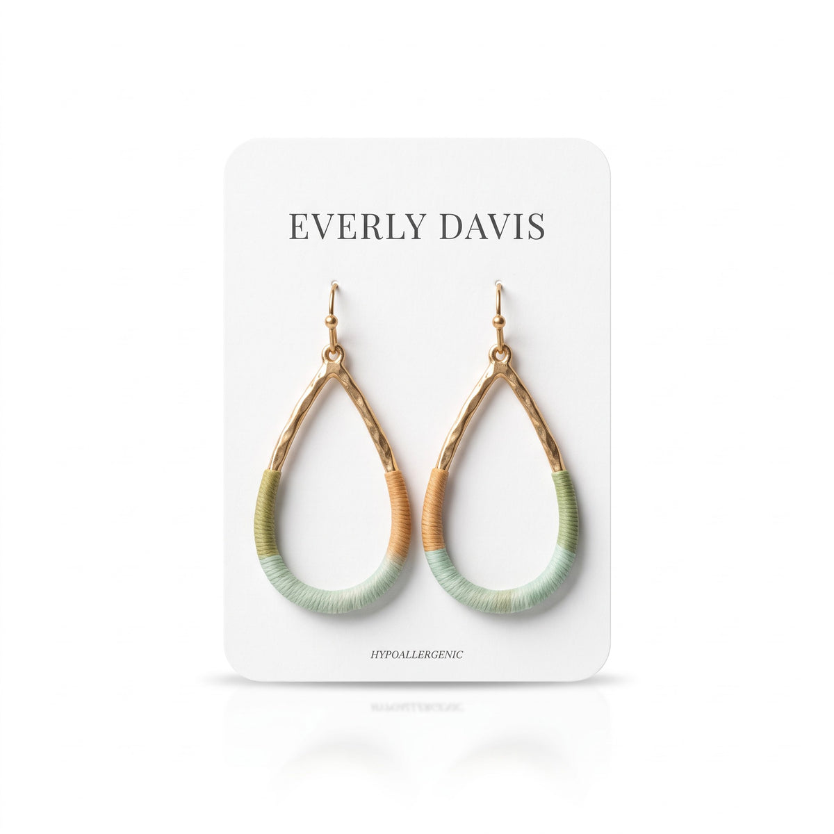 Tri-Tone Teardrop Earrings