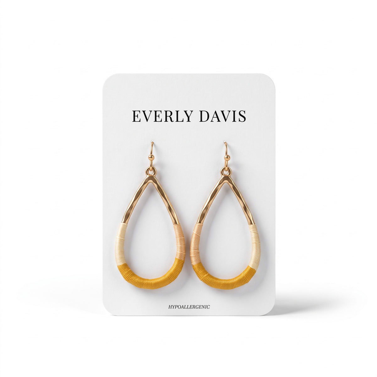Tri-Tone Teardrop Earrings