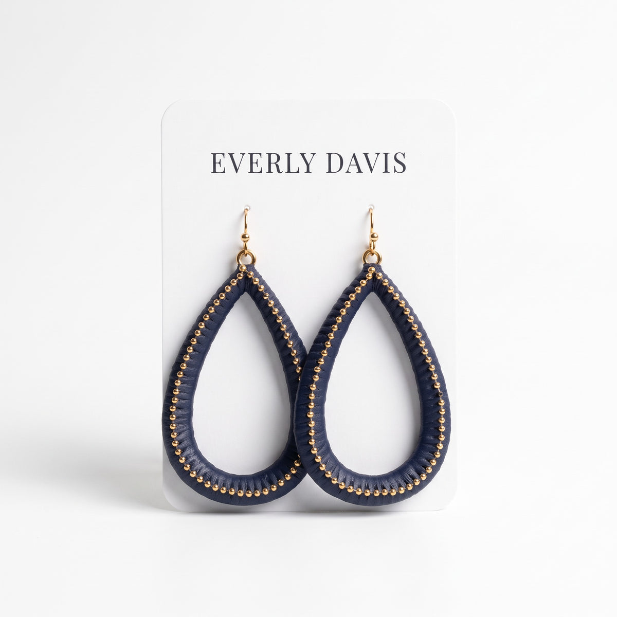 Raffia Metal Teardrop Earrings