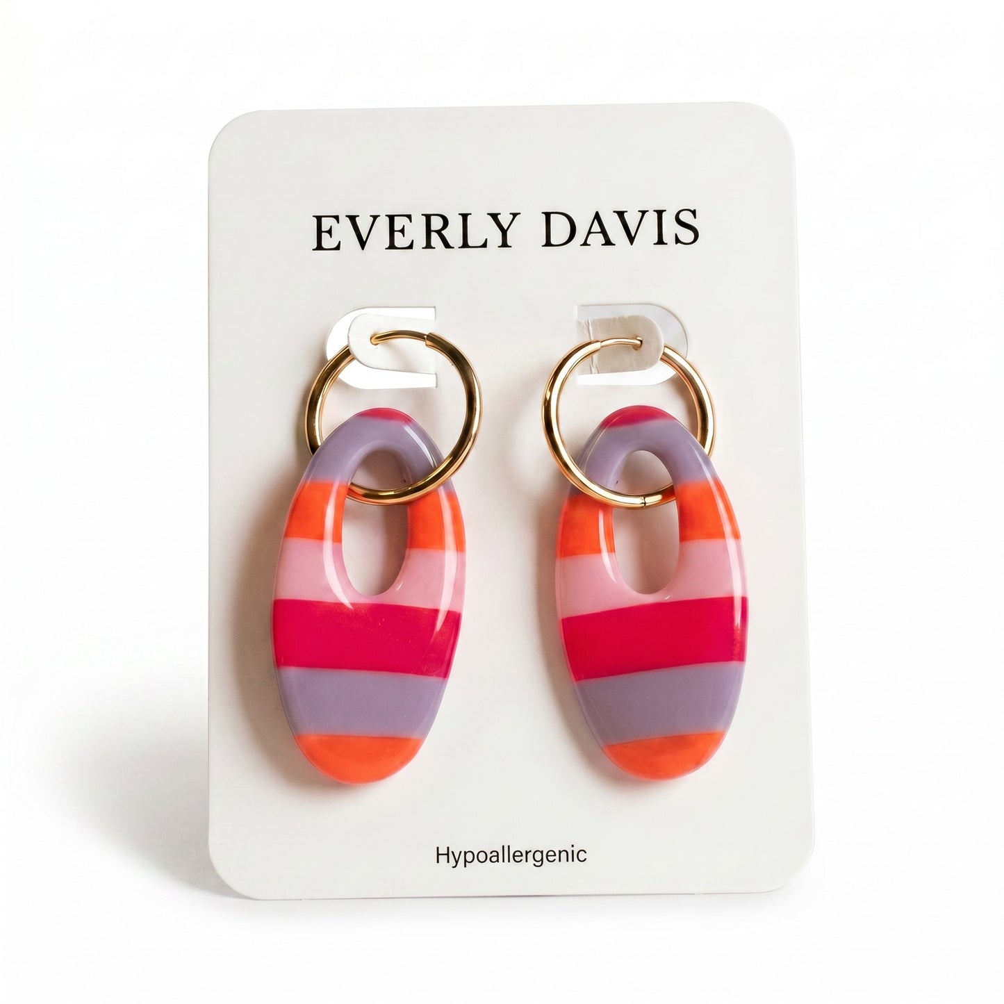 Mandy Oval Hoop Drop Earrings