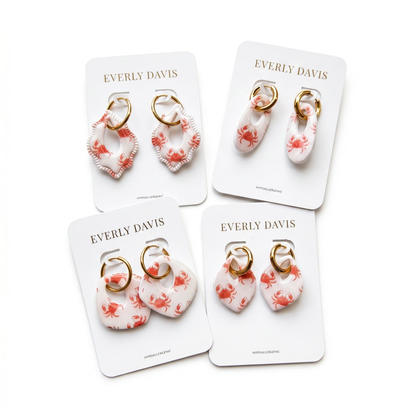 Glossy Crab Earrings