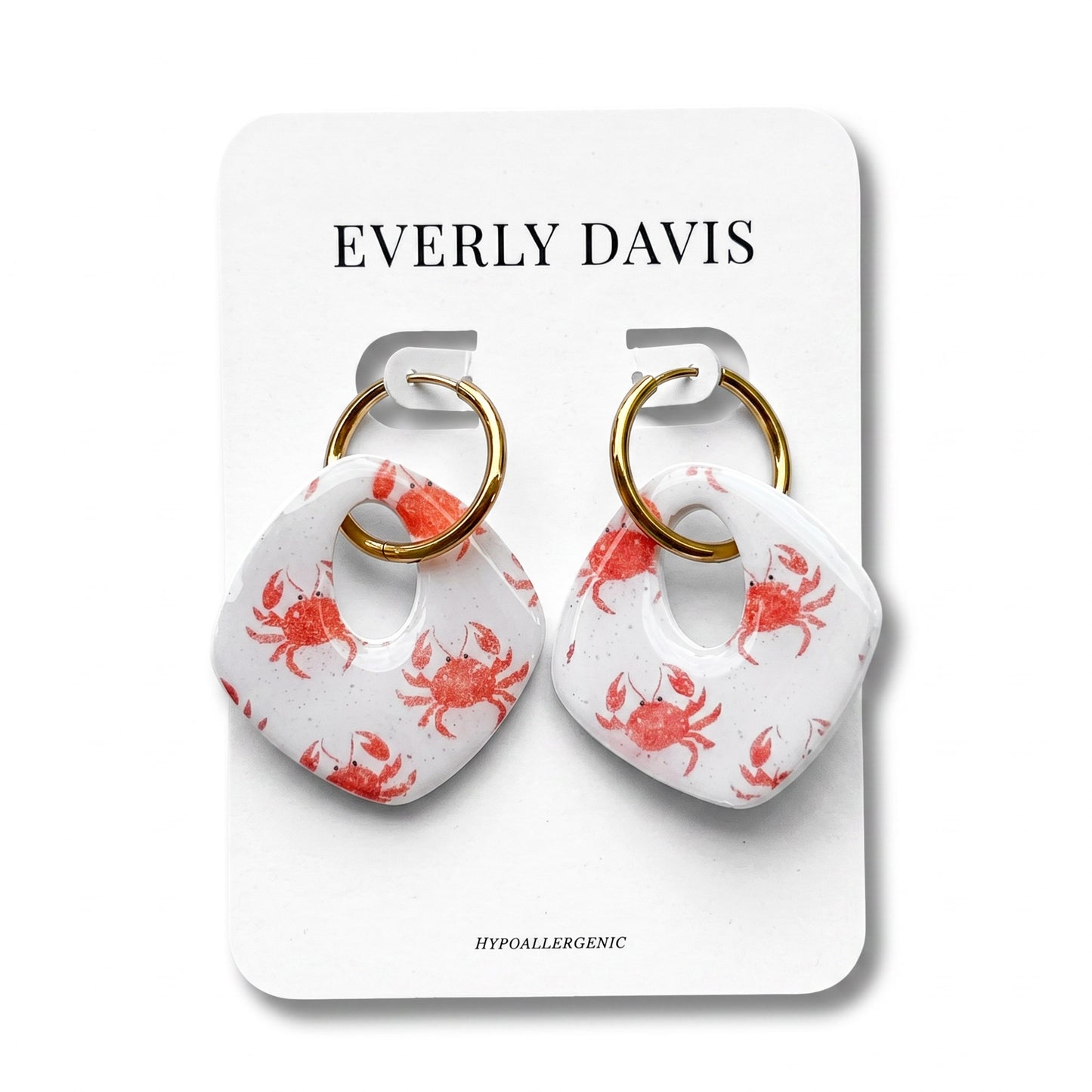 Glossy Crab Earrings